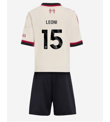 Liverpool Giovanni Leoni #15 Udebanetrøje Børn 2025-26 Kortærmet (+ Korte bukser)